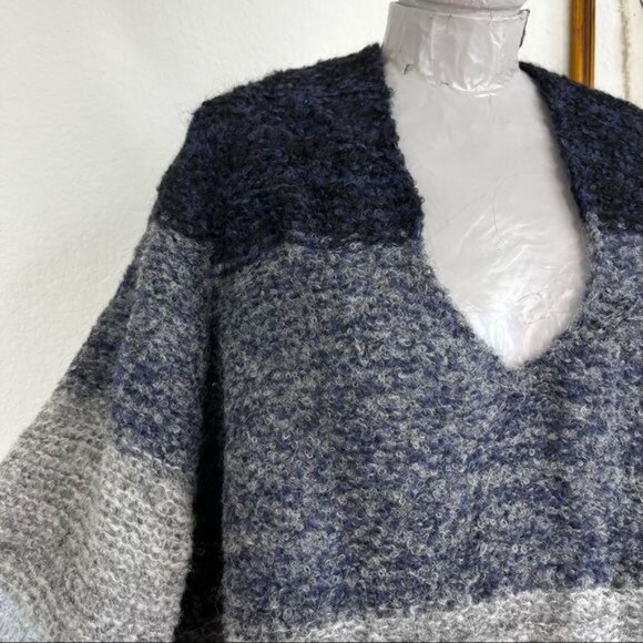 Free People Color Block Knit Oversized Sweater - Picture 3 of 13